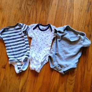3 for $12 Gerber 0-3M Baby Onsies